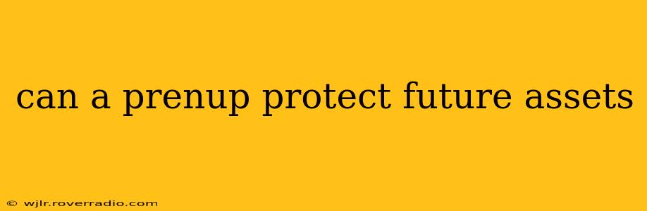 can a prenup protect future assets