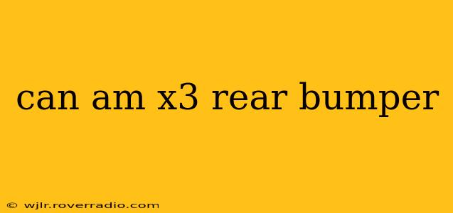 can am x3 rear bumper