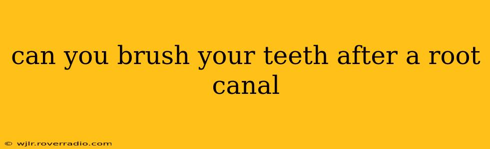 can you brush your teeth after a root canal