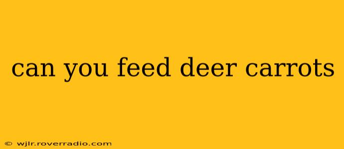 can you feed deer carrots
