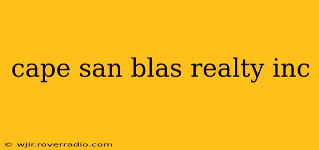 cape san blas realty inc
