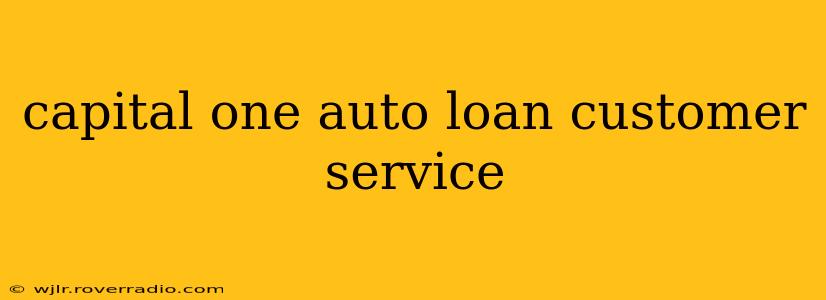 capital one auto loan customer service