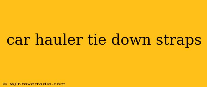 car hauler tie down straps
