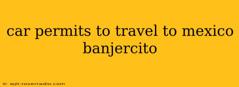 car permits to travel to mexico banjercito