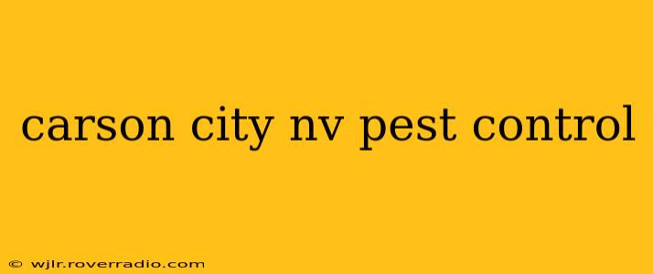 carson city nv pest control