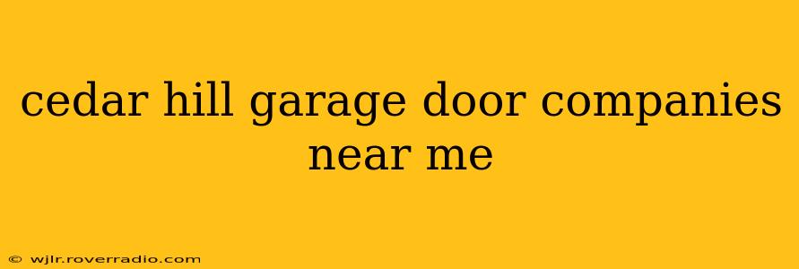 cedar hill garage door companies near me