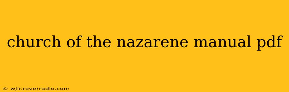 church of the nazarene manual pdf