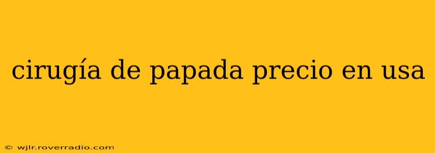 cirugía de papada precio en usa