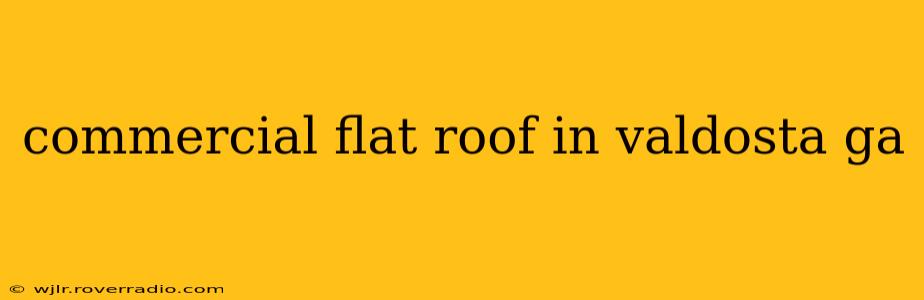 commercial flat roof in valdosta ga