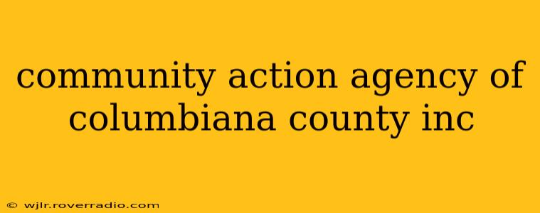 community action agency of columbiana county inc