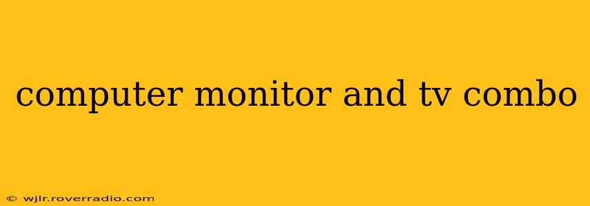 computer monitor and tv combo