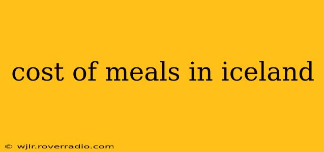 cost of meals in iceland