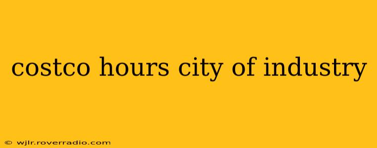 costco hours city of industry