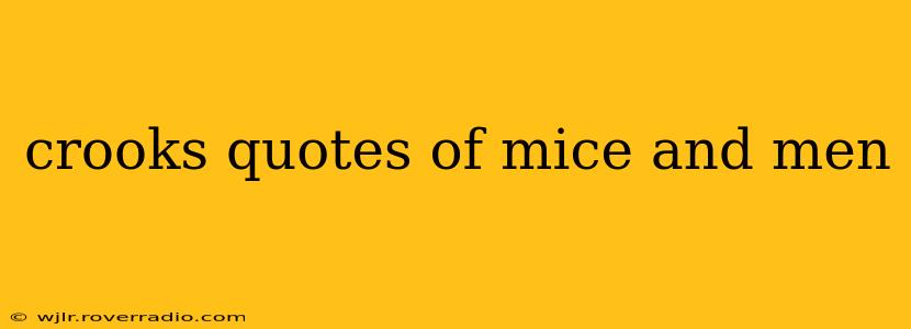 crooks quotes of mice and men