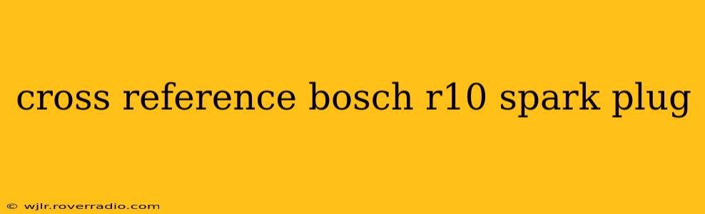 cross reference bosch r10 spark plug