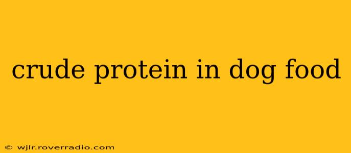crude protein in dog food