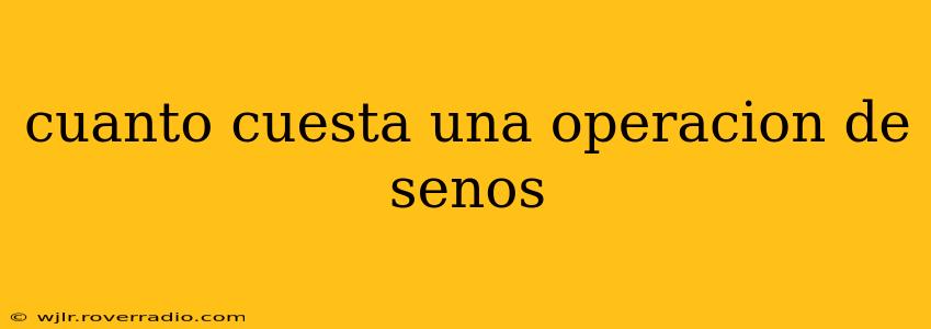 cuanto cuesta una operacion de senos