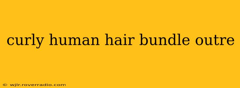 curly human hair bundle outre