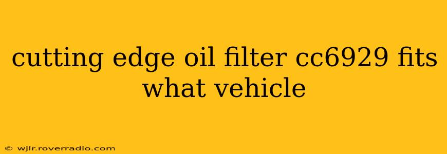cutting edge oil filter cc6929 fits what vehicle