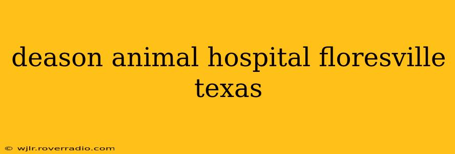 deason animal hospital floresville texas