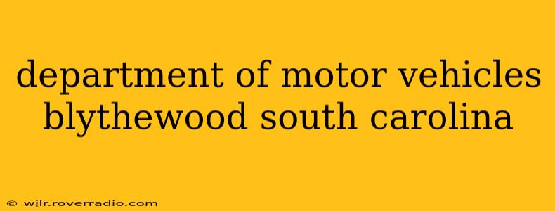 department of motor vehicles blythewood south carolina