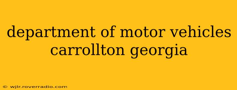 department of motor vehicles carrollton georgia