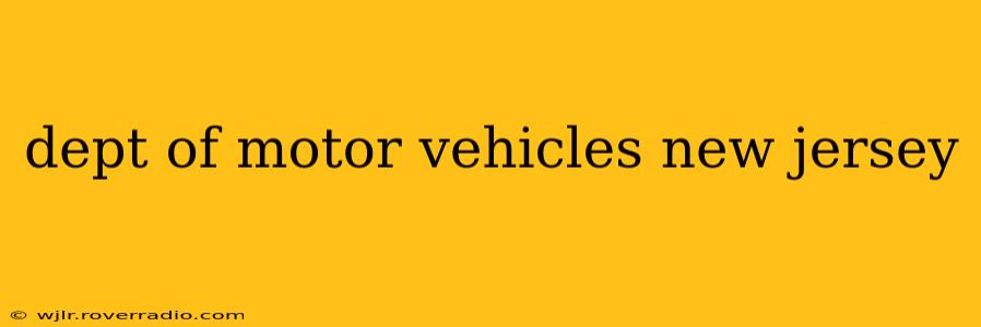 dept of motor vehicles new jersey
