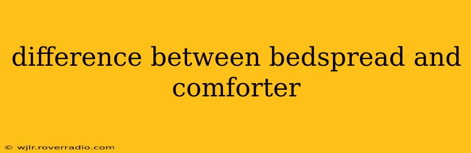 difference between bedspread and comforter