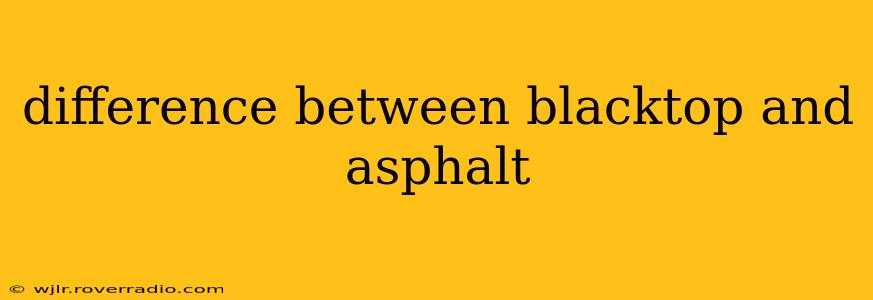 difference between blacktop and asphalt