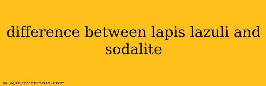 difference between lapis lazuli and sodalite