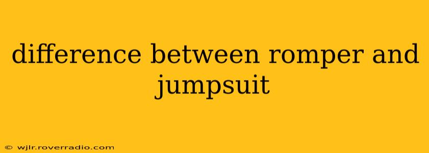 difference between romper and jumpsuit