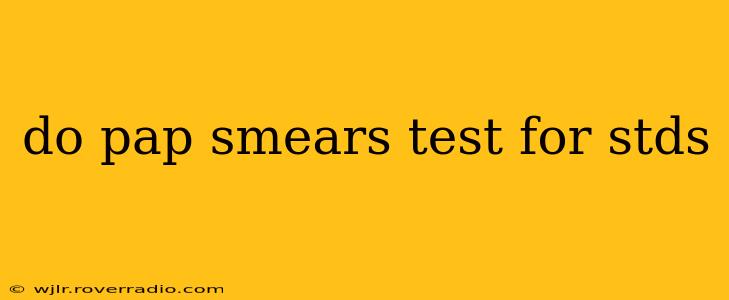 do pap smears test for stds