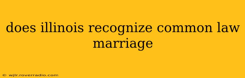 does illinois recognize common law marriage
