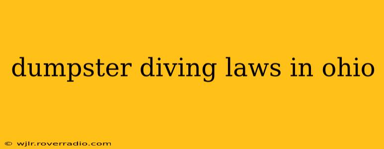dumpster diving laws in ohio