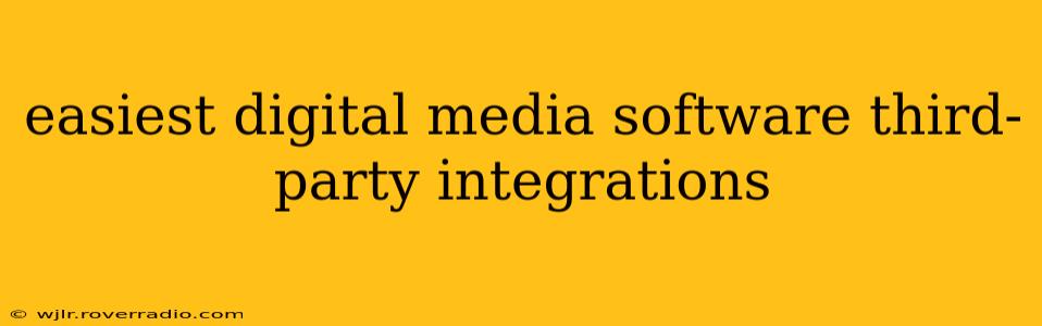 easiest digital media software third-party integrations