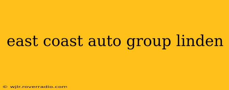 east coast auto group linden