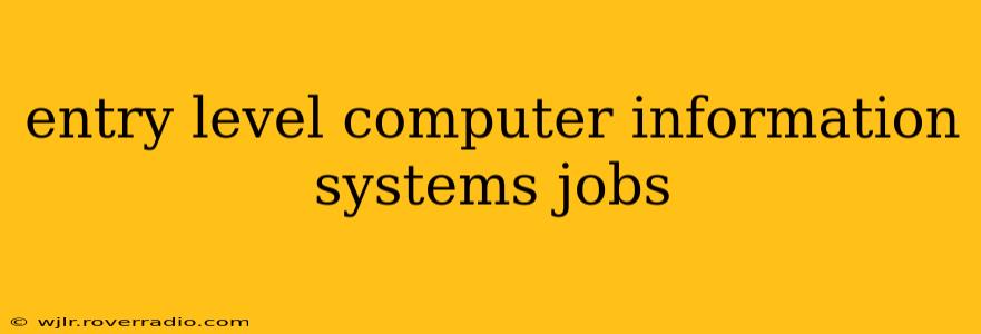 entry level computer information systems jobs