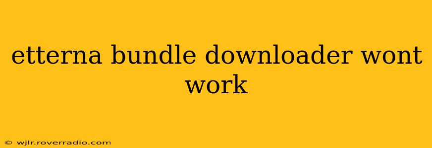 etterna bundle downloader wont work