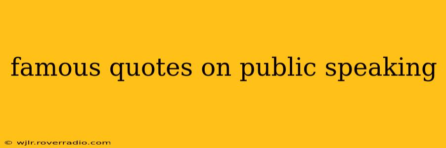 famous quotes on public speaking