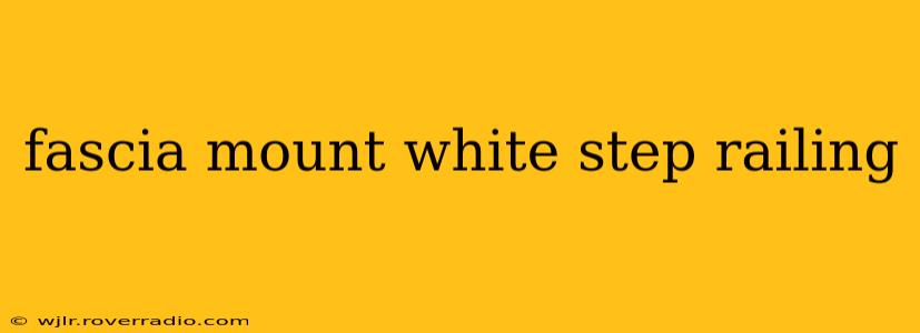 fascia mount white step railing