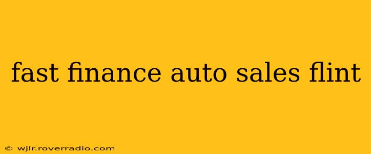 fast finance auto sales flint