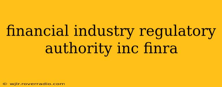financial industry regulatory authority inc finra