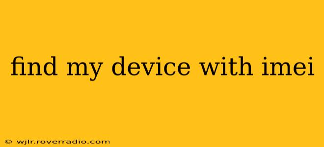 find my device with imei