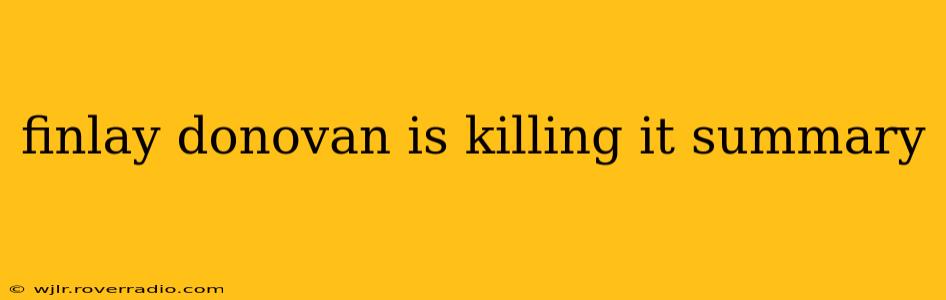 finlay donovan is killing it summary