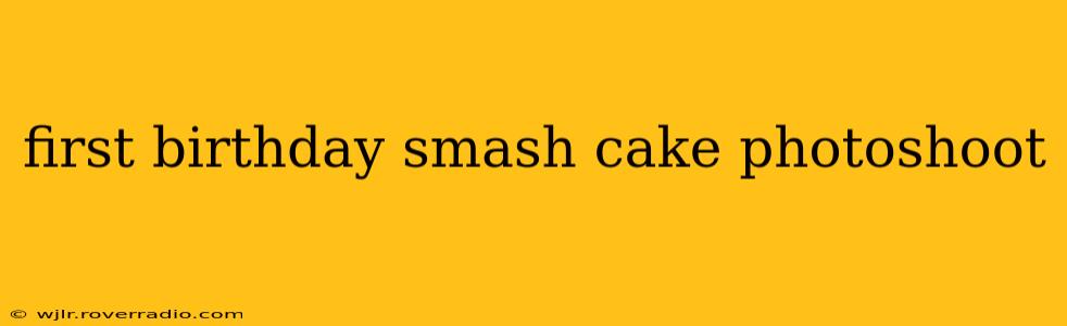 first birthday smash cake photoshoot