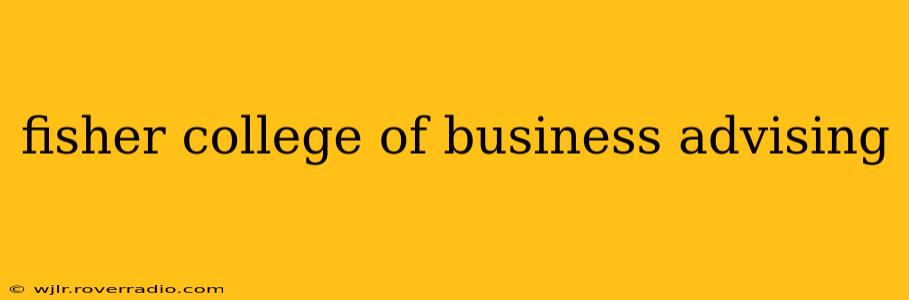 fisher college of business advising