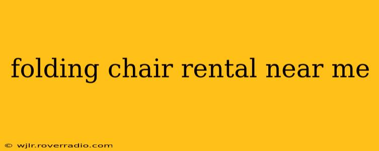 folding chair rental near me