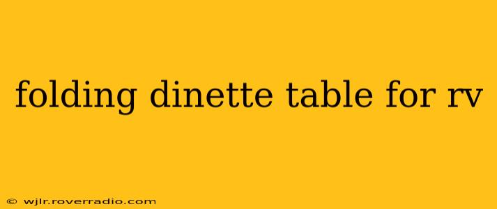 folding dinette table for rv