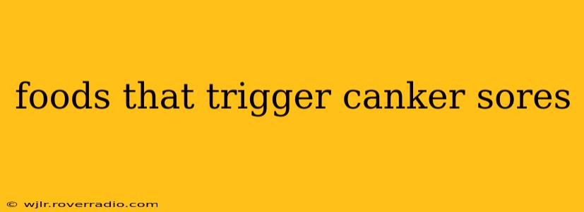 foods that trigger canker sores