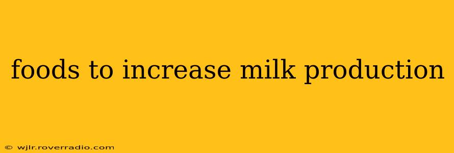 foods to increase milk production